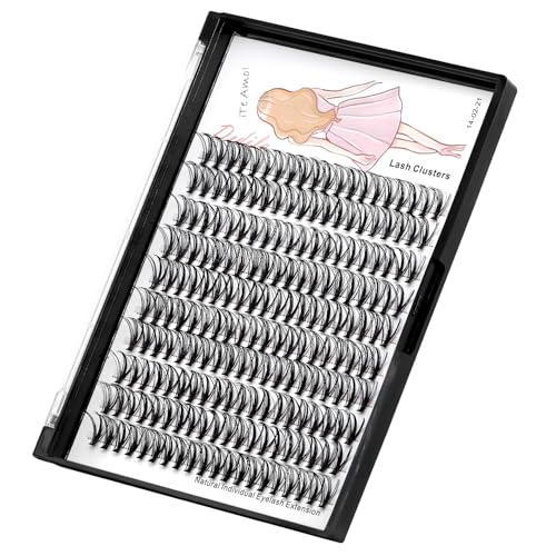 20D-12mm D Curl Cluster Lashes Individual False Eyelashes