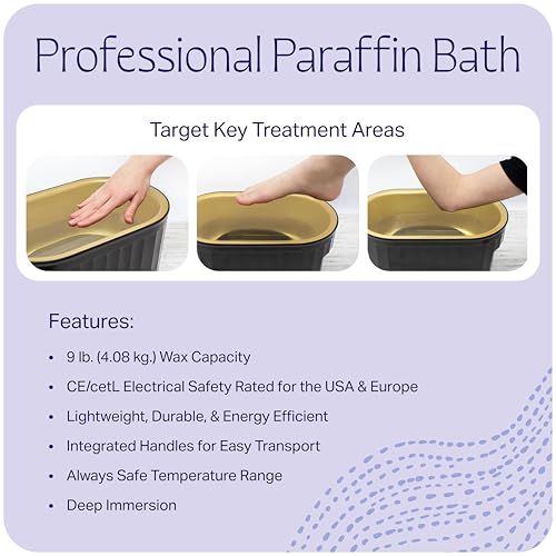 Therabath TB6 Professional Paraffin Wax Bath - Black & Gold Edition
