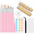 Professional Nail Art Tools Kit – 15 Brushes, 5 Dotting Pens & Holders