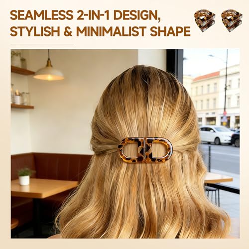4Pcs Magnetic Hair Clips for Women - Seamless, Crease-Free Hold