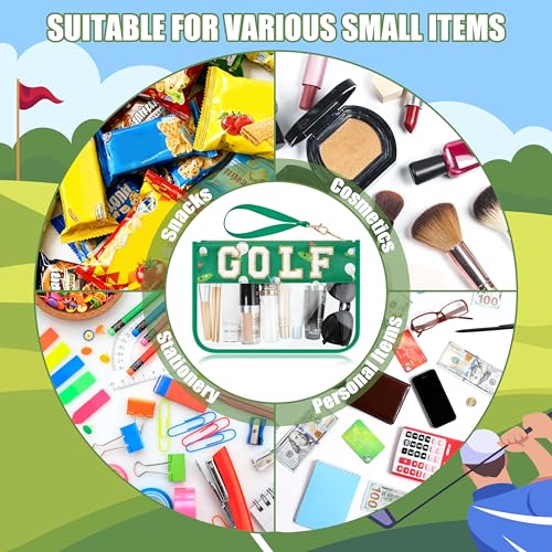Clear Golf Makeup Bag with Chenille Letter Patch