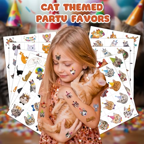 Cat Temporary Tattoos for Kids - 120 Cute Designs