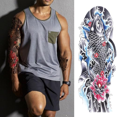 Waterproof Full Arm Temporary Tattoos for Men & Women