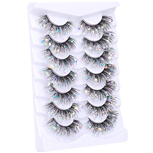 Kiromiro Glitter False Lashes Cat Eye 7 Pairs
