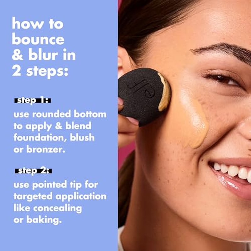 e.l.f. Bounce & Blur Pro Makeup Sponge - Multi-Use Blending Tool