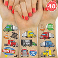 xo, Fetti Truck Party Temporary Tattoos - 48 Silver Foil