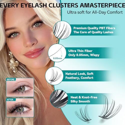 600pcs D Curl Wispy Lash Clusters Kit - DIY Eyelash Extensions