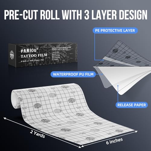 Tattoo Aftercare Bandage - 6 Inch x 2 Yard Waterproof Film