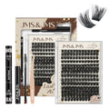 JMS Black Pearl 200D Silk Lash Clusters Kit with Tools