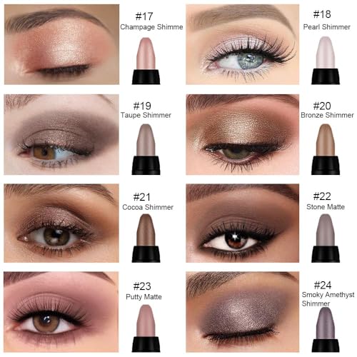 8-Piece Eyeshadow Stick Set – Shimmer & Matte Colors