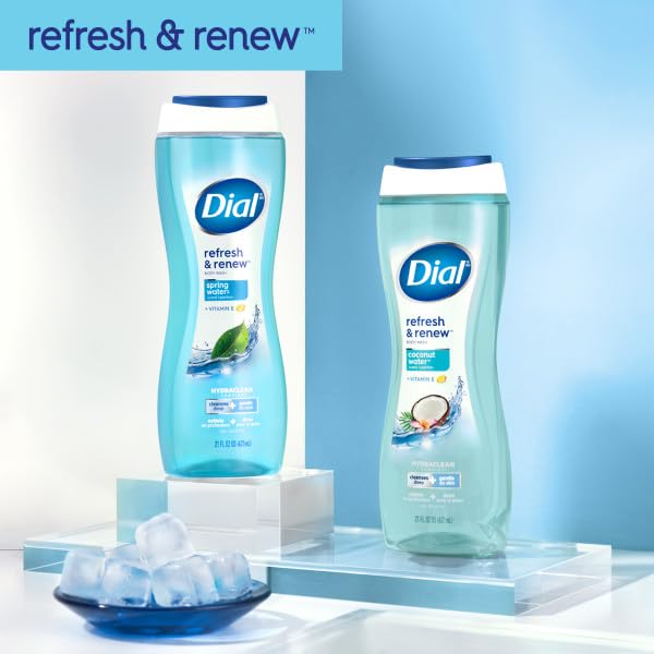 Dial Body Wash, Refresh & Renew Spring Water, 16 fl oz, Pack of 6