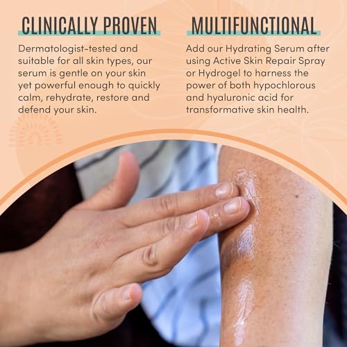 Active Skin Repair Face and Body Hydrating Serum, EWG Certified Hyaluronic Acid for All Skin Types, Dermatologist-Tested Moisturizing Anti-Aging Serum with Ceramides & Niacinamide, 5 fl. oz.