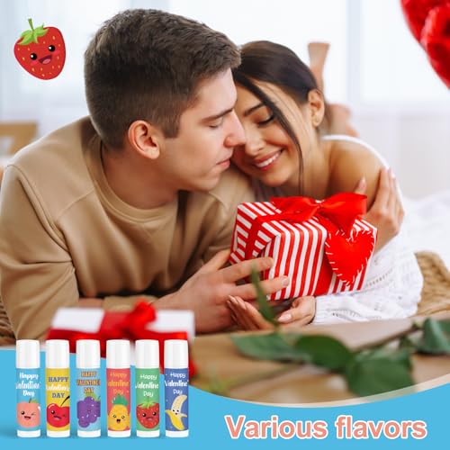 24 Pcs Valentine's Galentine's Day Gifts Bulk Lip Balms Valentine's Day Party Favors Travel Size Lip Moisturizer Care Class Valentine Gifts for Women Teachers Staff Coworkers Wedding Bridal Shower