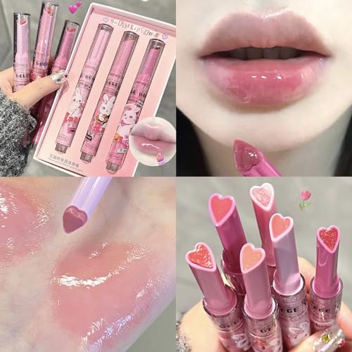 Jelly Lipstick Set 6 Colors - Hydrating Lip Gloss & Tint