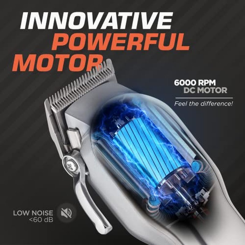 Fagaci Cordless Hair Clippers with 440C Steel Blades for Men & Women