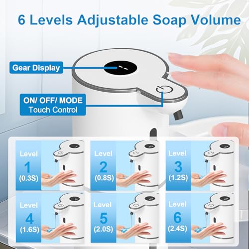 Touchless Automatic Soap Dispenser, USB Rechargeable, 380mL