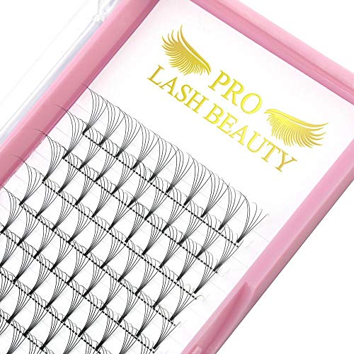 Premade Volume Eyelash Extensions 5D-C-0.10-14 Short Stem Premade Fans Eyelash Extensions 9 to 20 mm Pre made Lash Fans 3D 5D 7D Volume Lash Extensions .07 .10 C D Curl(5D-C-0.10,14mm)