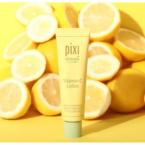 Pixi Beauty Vitamin-C Lotion 50ml | Brighten And Improve Skin Tone | Daily Moisturizer With Orange, Grapefruit, and Olive Oil | Rich Hydration | 1.7 Fl Oz