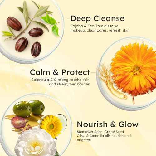 Elvira Pure Cleansing Oil, Makeup Remover & Blackheads Pore Cleanser, Jojoba Oil Cleanser for Face, Korean Skin Care, Plant-based, for Sensitive Skin, Hydrating, Fragrance-Free