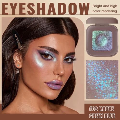 Rose Purple Iridescent Shimmer Eyeshadow - High Pigment Glitter