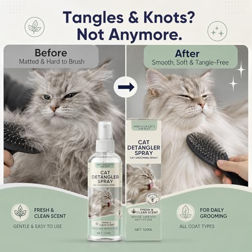 Cat Detangler Spray for Matted Hair, 100ml