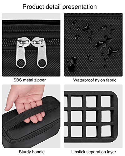 Lipstick Organizer Bag with 21 Compartments - Travel Makeup Case