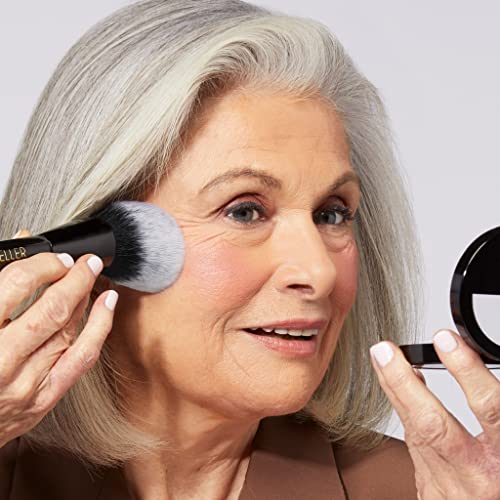 LAURA GELLER NEW YORK Full Face Brush Set - Retractable Airbrush Kabuki and Classic Bronzer Brush and Angled Blush Brush and Powder Brush
