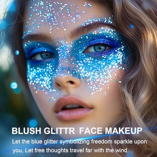 Body Glitter Gel Set - White Pink Blue Holographic Sequins