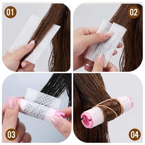 350 Pcs Disposable Hair Perm Papers Heat-Resistant Curling Wrap