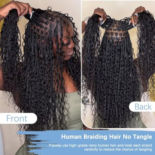 Boho Braiding Hair 150g 6 Bundles 20 Inch Deep Wave Human Hair