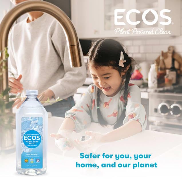 ECOS Plant-Based Hand Soap Refill, Free & Clear, 2 Pack
