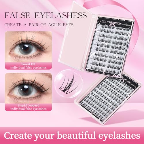 Lash Clusters 80Pcs DIY Eyelash Extensions Kit - Wispy 9MM