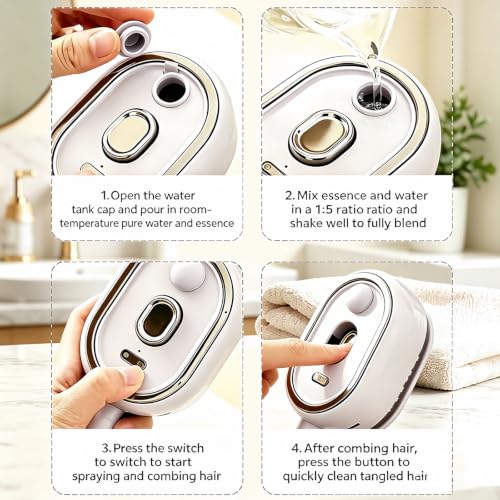 Cheerdox 5-in-1 Electric Spray Air Cushion Massage Comb