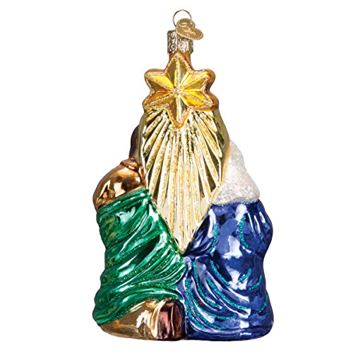 Old World Christmas 10132 Spiritual Gifts Glass Blown Ornaments for Christmas Tree Holy Family with Star