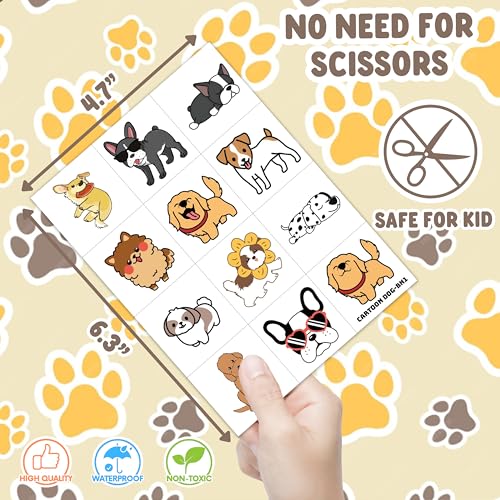 96PCS Dog Temporary Tattoos Waterproof Stickers