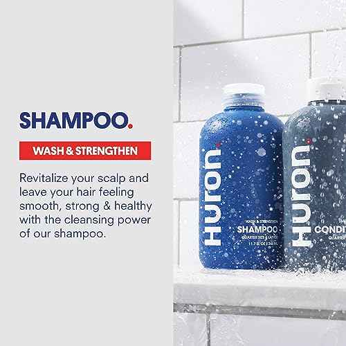 Huron Hair Duo | Nourishing Shampoo & Conditioner Set for Men | Cleanse, Strengthen & Hydrate | Sulfate-Free, Paraben-Free, Vegan | Designed for Daily Use on All Hair Types (2 Pack)