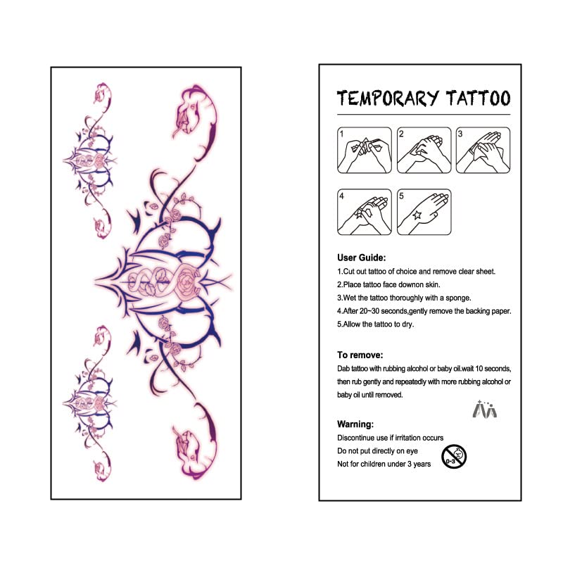 28 Sexy Temporary Tattoos for Women – Waterproof Body Art