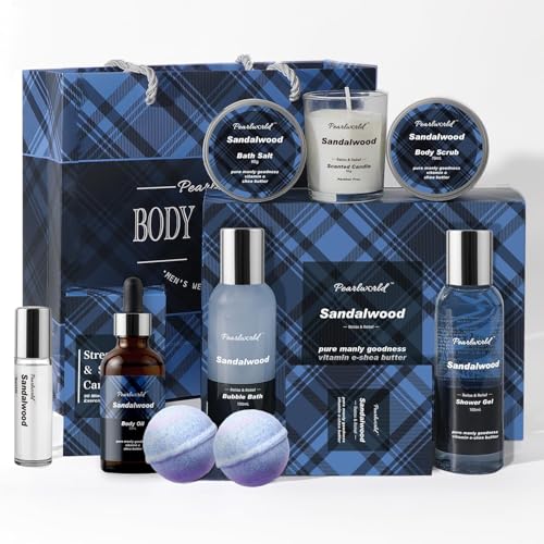 Men's Spa Gift Set - 12 Piece Bath Kit with Ocean Scent