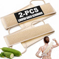 2 Pack Natural Egyptian Loofah Back Scrubber with Handles