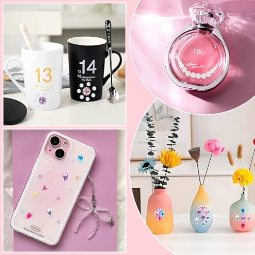 10 Sheets Face Gems Jewels for Makeup Self Adhesive Rhinestones Gems Stickers for Face Nail Eyes Decor Bling Stick on Jewels for Christmas DIY Craft, Card Decorations