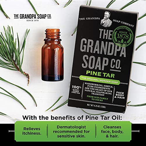 Grandpa's Soap Pine Tar 4.25 oz (Pack of 4)