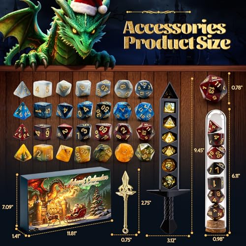 SkyRoad 2026 Dice Advent Calendar - Dungeons & Dragons Gifts