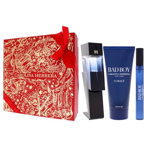 Carolina Herrera Bad Boy Cobalt 3-Piece Gift Set for Men