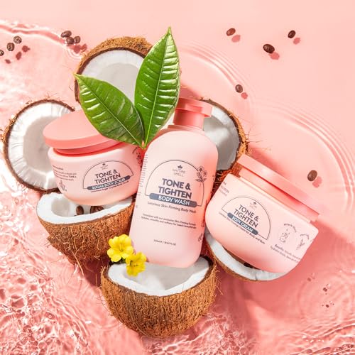 Nature Spell Firming & Toning Body Cream, with Hyaluronic Acid, Plant Collagen & Ginseng, Tightening Moisturizer for Skin Elasticity, For All Skin Types, Vegan, 8.45 fl oz