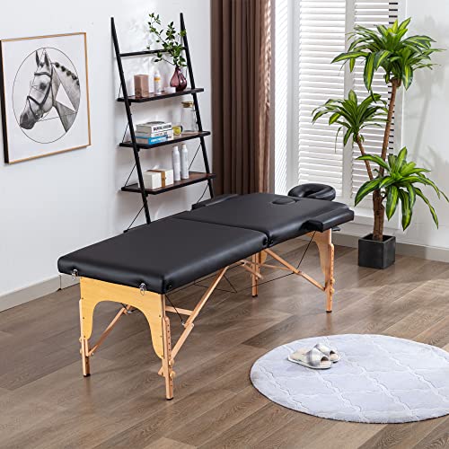 KCC Memory Foam Massage Table 84" Portable Foldable Spa Bed