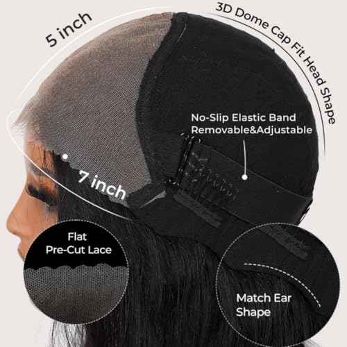 west kiss Curly Wigs Human Hair 5x7 Closure Wig Ready To Go Glueless Wigs Human Hair Pre Plucked Pre Cut Lace Front Wig For Black Women 18 Inch