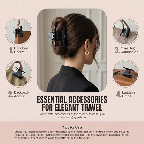 Medium Acetate Butterfly Hair Claw Clips - 5 Pack with Secure Hold