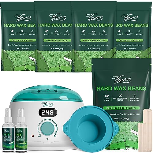 Digital Waxing Kit Bundle 1lb Aloe Hard Wax Beads For Hair Removal At Home