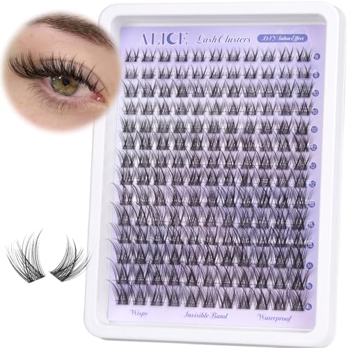 ALICE Wispy Cluster Lashes DIY Extension 8-16mm Invisible Band