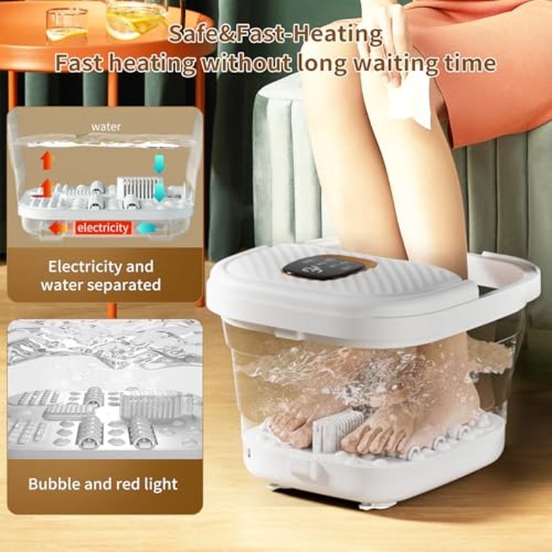 ACKLEAP Folding Foot Spa Massager with Heat & Touchscreen Control